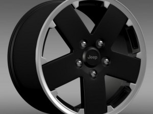 jeep wrangler black rim 3Dモデル