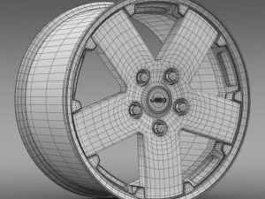 jeep wrangler rim 3D Model