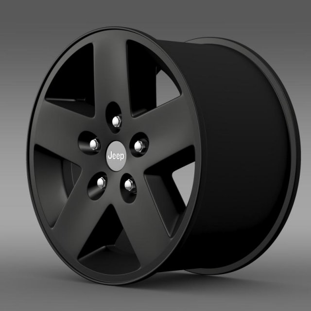 jeep wrangler rubicon black rim 3D मॉडल .c4d .max .obj .3ds .fbx .stl .blend 