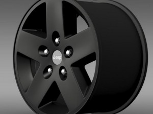 jeep wrangler rubicon black rim 3D Model