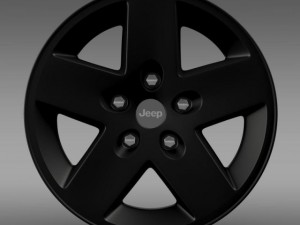 jeep wrangler rubicon black rim 3D मॉडल