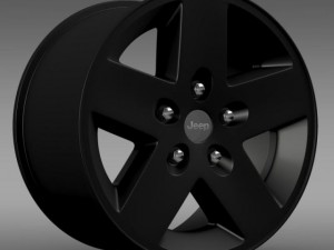 jeep wrangler rubicon black rim 3D मॉडल