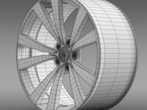 vw beetle 2012 rim Modelo 3D