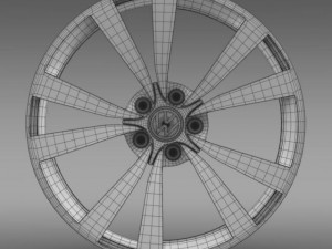 vw beetle 2012 rim Modelo 3D