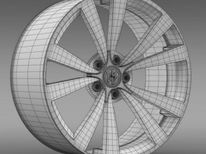 vw beetle 2012 rim Modelo 3D