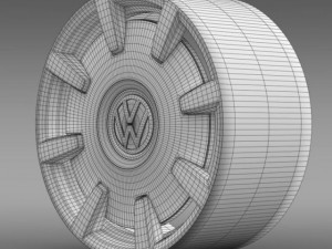vw beetle design 2012 rim 3D Модель