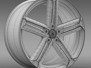 vw beetle r concept rim 3D Model