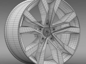 vw beetle tdi 2012 rim 3D Model