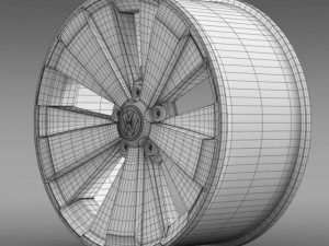 vw beetle turbo 2012 rim 3D 모델