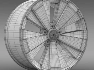 vw beetle turbo 2012 rim 3D Model