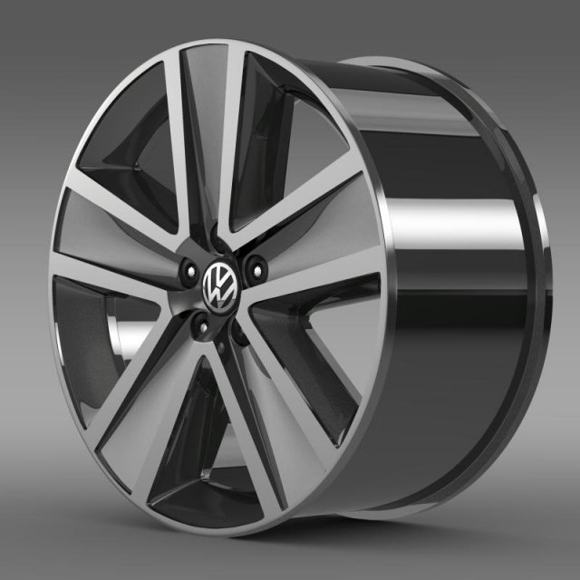vw crosspolo 2011 rim 3D 模型 .c4d .max .obj .3ds .fbx .stl .blend 
