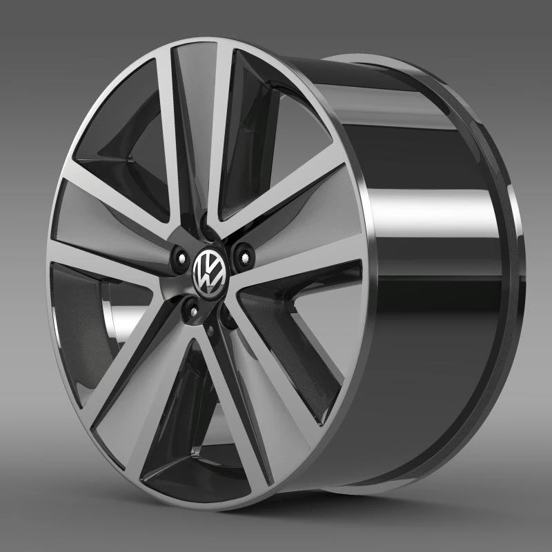 vw crosspolo 2011 rim 3D Model .c4d .max .obj .3ds .fbx .stl .blend 
