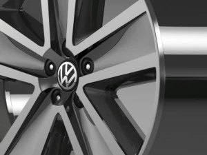 vw crosspolo 2011 rim 3D Model