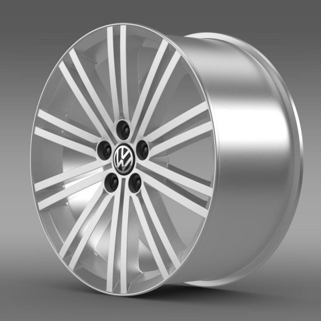 vw polo blue gt 2012 rim Modelo 3D .c4d .max .obj .3ds .fbx .stl .blend 
