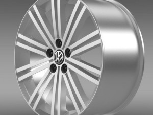 vw polo blue gt 2012 rim 3D Model