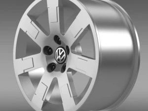 vw polo mavi İngiltere 2010 jant 3D Model
