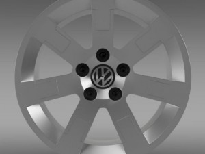 vw polo blue uk 2010 rim Model 3D