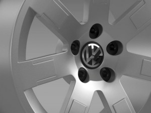 vw polo blue uk 2010 rim Model 3D