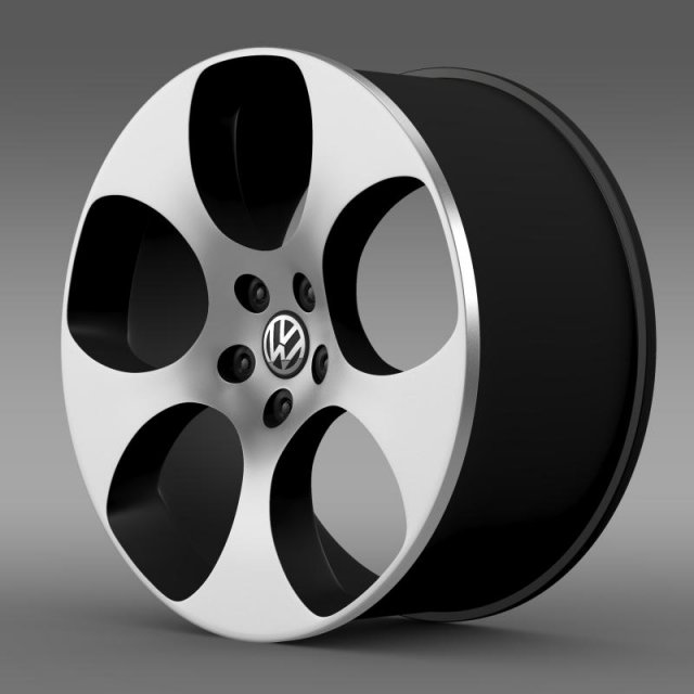 vw polo gti 2011 rim Model 3D .c4d .max .obj .3ds .fbx .stl .blend 