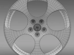 वीडब्ल्यू पोलो जीटीआई 2011 रिम 3D मॉडल