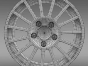 vw polo r wrc rim 3D Model