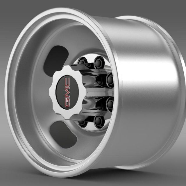 gmc sierra 3500hd 2008 2 rim 3D Модель .c4d .max .obj .3ds .fbx .stl .blend 
