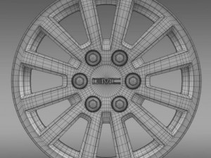 gmc yukon hybrid 2012 rim 3D Модель