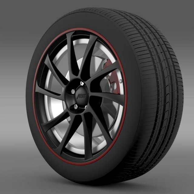vw beetle abt 2012 wheel Modelo 3D .c4d .max .obj .3ds .fbx .stl .blend 