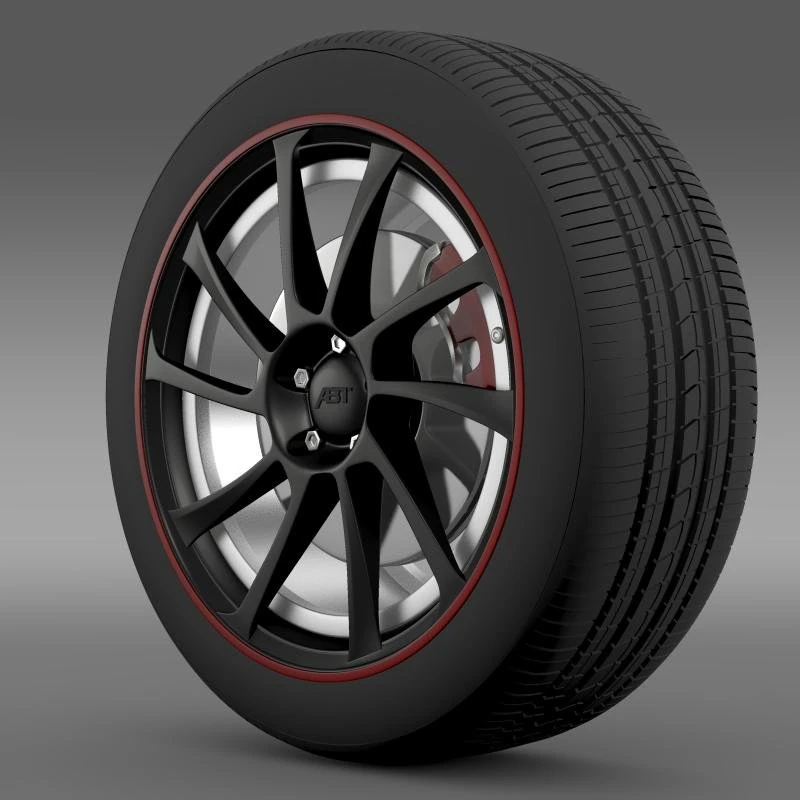 vw beetle abt 2012 wheel 3D Model .c4d .max .obj .3ds .fbx .stl .blend