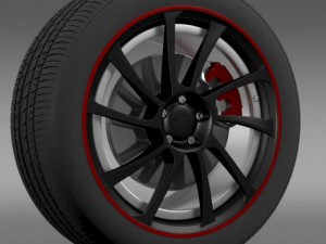 vw beetle abt 2012 wheel Modelo 3D