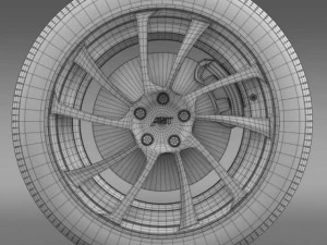 vw beetle abt 2012 wheel 3D Model