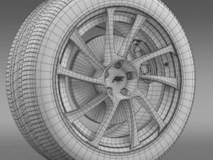vw beetle abt 2012 wheel 3D Model