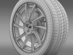 vw beetle abt 2012 wheel 3D Model