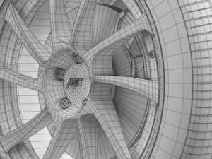 vw beetle abt 2012 wheel 3D Model