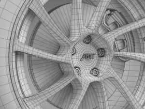 vw beetle abt 2012 wheel Modelo 3D