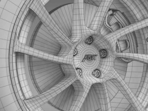 vw beetle abt 2012 wheel 3D Model