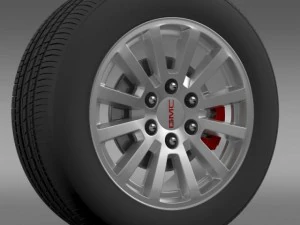 gmc yukon hybrid 2012 wheel 3D Model