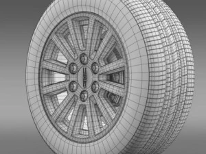 gmc yukon hybrid 2012 wheel 3D Model