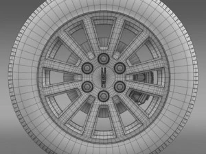 gmc yukon hybrid 2012 wheel 3D Model