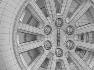 gmc yukon hybrid 2012 wheel 3D Model
