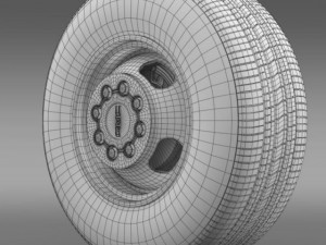 gmc sierra 3500hd 2008 wheel 3D-Modell