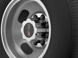 gmc sierra 3500hd 2008 2 колеса 3D Модель