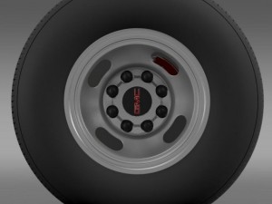 gmc sierra 3500hd 2008 2 wheel 3D Model
