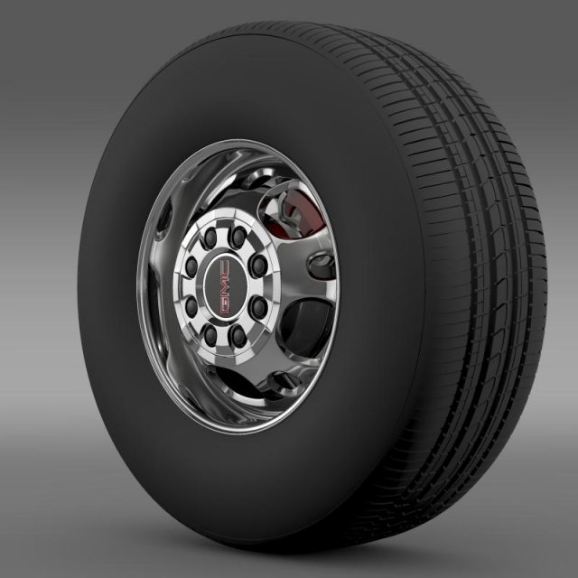 gmc sierra 2500hd 2wd crew 2009 wheel 3D मॉडल .c4d .max .obj .3ds .fbx .stl .blend 