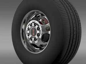 gmc sierra 2500hd 2wd crew 2009 wheel 3D-Modell