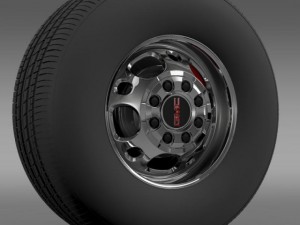 gmc sierra 2500hd 2wd crew 2009 wheel 3D मॉडल