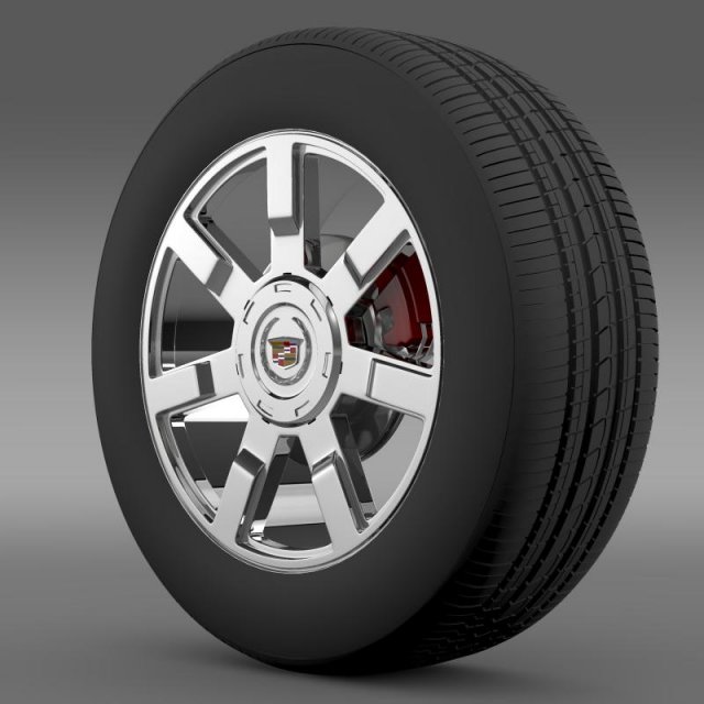 cadillac escalade esv 2wd2 wheel 3D Модель .c4d .max .obj .3ds .fbx .stl .blend 