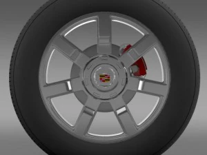 cadillac escalade esv 2wd2 wheel 3D Model