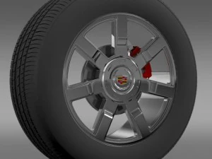 cadillac escalade esv 2wd2 wheel 3D Model