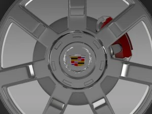cadillac escalade esv 2wd2 wheel 3D Model